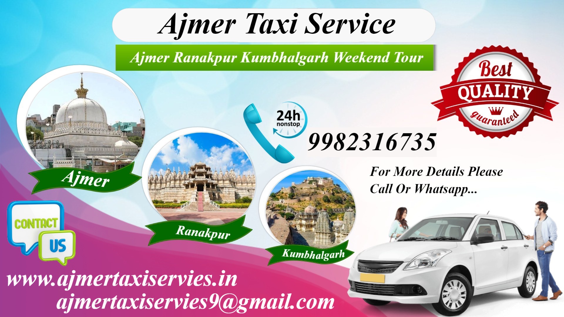 Ajmer Ranakpur Kumbhalgarh Weekend Tour